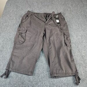Four Steeds‎ Mens Cargo Shorts Dark Grey XL Utility Pockets Cotton Blend